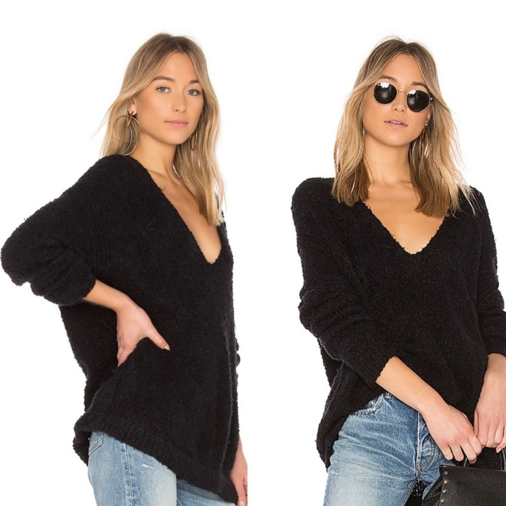 FREE PEOPLE Oversized V Neck Sweater